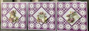 Paarse dieren kaarten